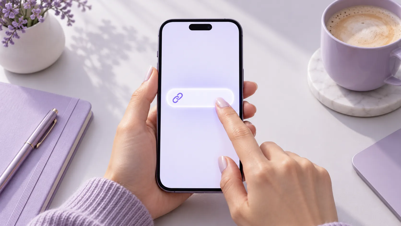 Pasting a link into a phone