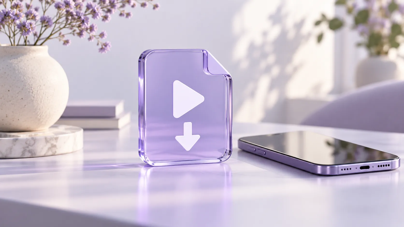 Video file with a download arrow